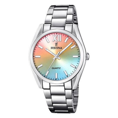 Festina Montre Femme Acier Inoxydable Argent Festina Montre-Bracelet Boyfriend Uf20622/H