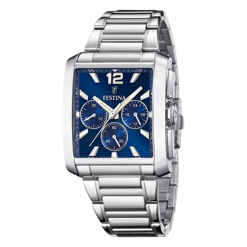 Festina Montre Homme Acier Inoxydable Argent Timeless Chronographe Montre-Bracelet Uf20635/2