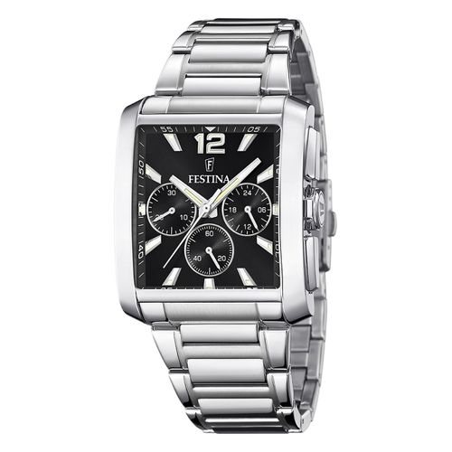 Festina Montre Homme Acier Inoxydable Argent Timeless Chronographe Montre-Bracelet Uf20635/4