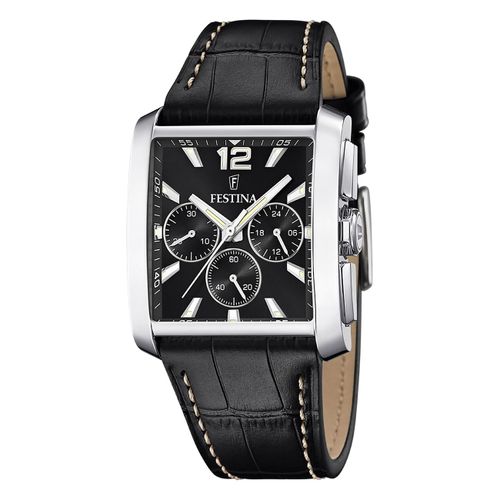 Festina Montre Homme Cuir Noir Timeless Chronographe Montre-Bracelet Uf20636/4