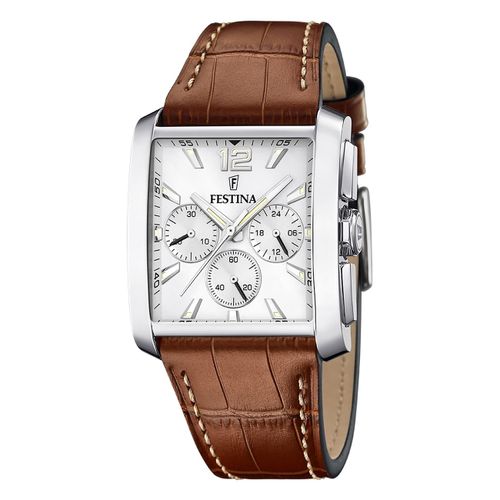 Montre Homme Festina Cuir Marron Festina Montre-Bracelet Chronographe Intemporelle Uf20636/1