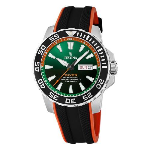 Montre Homme Festina Caoutchouc Noir Orange Montre-Bracelet The Originals Uf20662/2