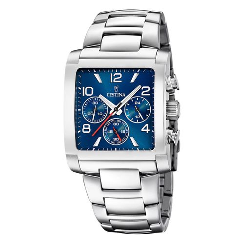 Festina Montre Homme Acier Inoxydable Argent Timeless Chronographe Montre-Bracelet Uf20652/1