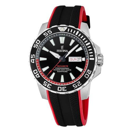 Festina Montre Homme Caoutchouc Noir Rouge The Originals Montre-Bracelet Uf20662/3