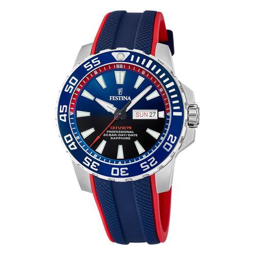 Montre Homme Festina Caoutchouc Bleu Rouge Festina Montre-Bracelet The Originals Uf20662/1