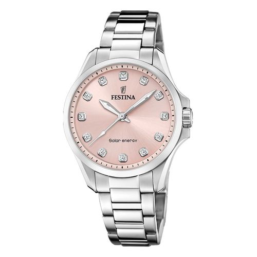 Festina Montre Femme Acier Inoxydable Argent Festina Montre Solaire Énergie Solaire Uf20654/2