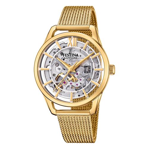 Montre Femme Festina Acier Inoxydable Or Festina Montre-Bracelet Automatique Uf20629/1