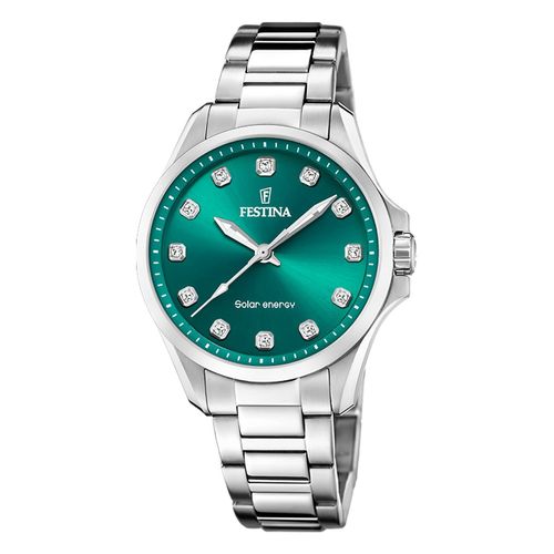 Festina Montre Femme Acier Inoxydable Argent Festina Montre Solaire À Énergie Solaire Uf20654/3