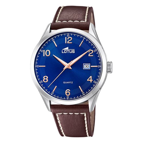 Montre Homme Lotus Montre-Bracelet Minimaliste Cuir Marron Foncé Ul18634/3
