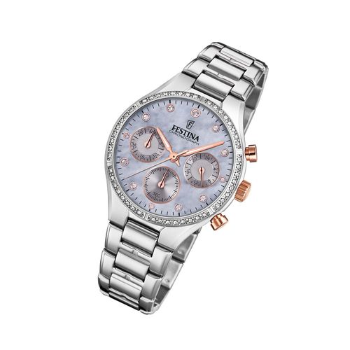 Festina Montre Femme F20401/3 Montre-Bracelet En Acier Inoxydable Boyfriend Argent Uf20401/3
