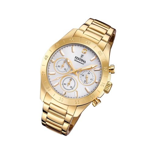 Festina Montre Femme Sport F20400/1 Montre-Bracelet En Acier Inoxydable Boyfriend Or Uf20400/1