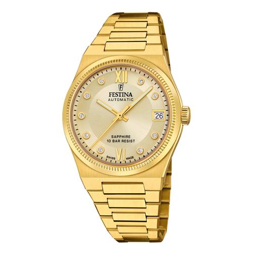 Montre Femme Festina Acier Inoxydable Or Festina Montre-Bracelet De Fabrication Suisse Uf20033/2