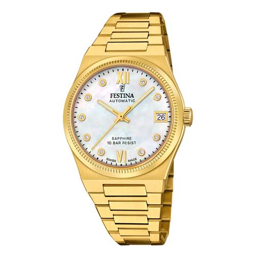 Montre Femme Festina Acier Inoxydable Or Festina Montre-Bracelet De Fabrication Suisse Uf20033/1