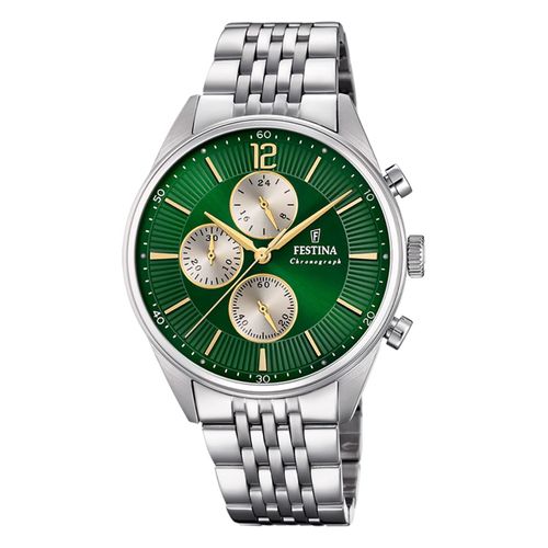 Montre Homme Festina Acier Inoxydable Argent Montre-Bracelet Chronographe Festina Uf20285/9