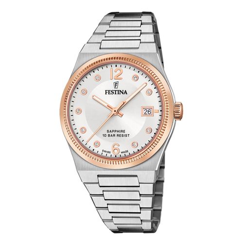 Montre Femme Festina Acier Inoxydable Argent Festina Montre-Bracelet De Fabrication Suisse Uf20037/1