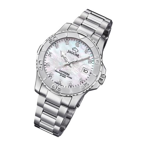 Montre Analogique Pour Femme Jaguar Montre-Bracelet J870/1 En Acier Inoxydable Argent Cosmopolite Uj870/1