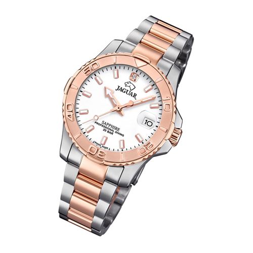 Jaguar Montre Femme Analogique J871/1 Montre-Bracelet En Acier Inoxydable Argent Or Rose Uj871/1