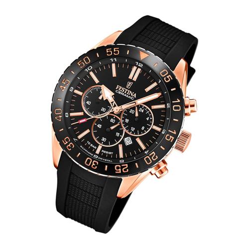 Festina Montre Homme F20516/2 Montre Bracelet Silicone Céramique Noir Uf20516/2