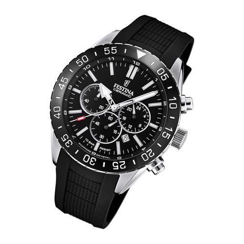 Festina Montre Homme F20515/2 Montre Bracelet Silicone Céramique Noir Uf20515/2