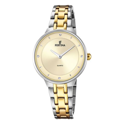 Montre Femme Festina Acier Inoxydable Argent Or Festina Montre-Bracelet Mademoiselle Uf20625/2