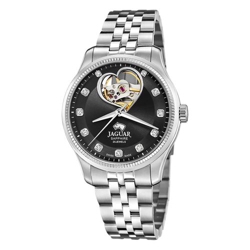 Montre Femme Jaguar Acier Inoxydable Argent Jaguar Montre-Bracelet Coeur Uj994/3