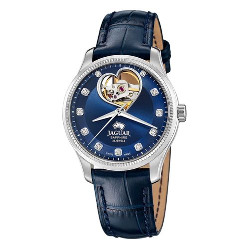 Montre Femme Jaguar Cuir Bleu Jaguar Montre-Bracelet Coeur Uj994/B