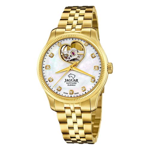 Montre Femme Jaguar Acier Inoxydable Doré Jaguar Montre-Bracelet Coeur Uj996/1