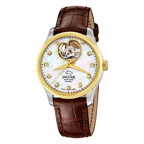 Montre Femme Jaguar Cuir Marron Jaguar Montre-Bracelet Coeur Uj995/A