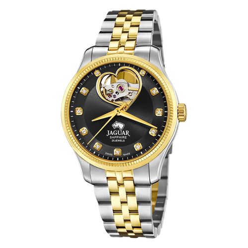 Montre Femme Jaguar Acier Inoxydable Argent Or Jaguar Montre-Bracelet Coeur Uj995/2
