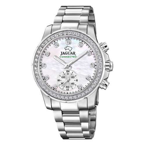 Montre Femme Jaguar Acier Inoxydable Argent Montre Bracelet Connectée Jaguar Uj980/1
