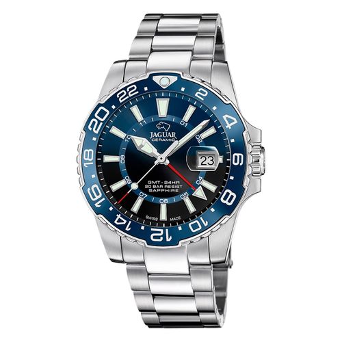 Jaguar Montre Homme Acier Inoxydable Argent Jaguar Montre-Bracelet En Céramique Uj1011/2