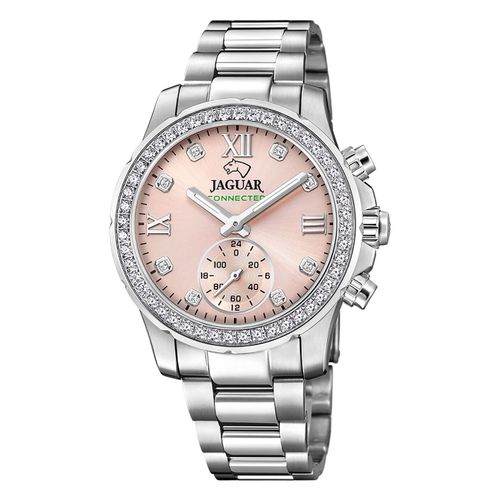 Montre Femme Jaguar Acier Inoxydable Argent Montre Bracelet Connectée Jaguar Uj980/2