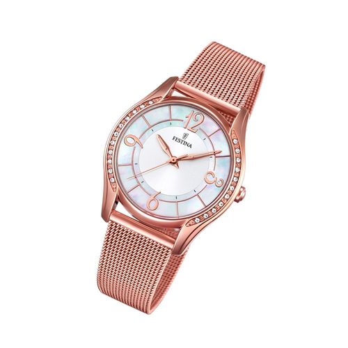 Montre Femme Festina F20422/1 Montre-Bracelet En Acier Inoxydable Mademoiselle Or Rose Uf20422/1