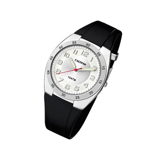Calypso Montre Pour Hommes K5753/4 Montre-Bracelet En Plastique Pu Analogico Noir Uk5753/4