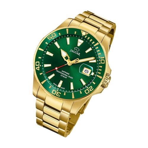 Jaguar Montre Analogique Pour Homme J877/2 Montre-Bracelet En Acier Inoxydable Exécutif Or Uj877/2
