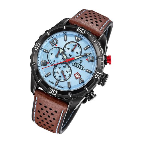 Festina Montre Homme F20519/1 Montre Bracelet Cuir Chronographe Marron Uf20519/1