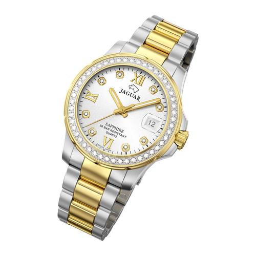 Jaguar Montre Femme Analogique Mode J893/1 Montre-Bracelet En Acier Inoxydable Argent Or Uj893/1