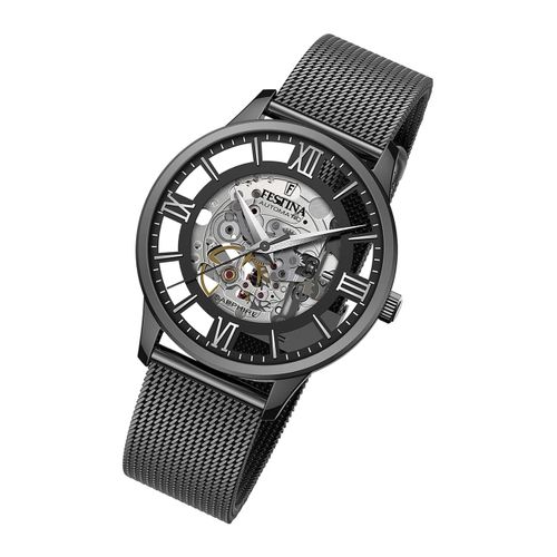Festina Montre Homme F20535/1 Montre-Bracelet En Acier Inoxydable Automatique Noir Uf20535/1