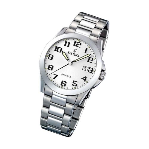 Festina Montre Pour Hommes F16376/7 Montre-Bracelet En Acier Inoxydable Classique Argent Uf16376/7