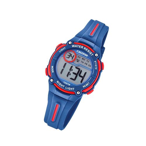 Montre Pour Enfants Calypso K6068/4, Montre-Bracelet En Plastique Pur Numérique Bleu Foncé Uk6068/4