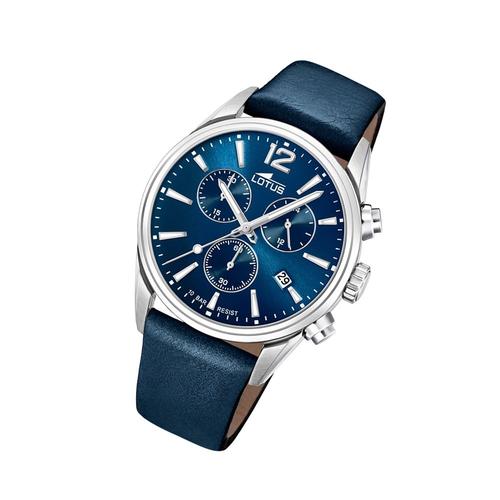 Montre Homme Lotus Sport 18691/1 Montre-Bracelet À Quartz En Cuir Bleu Khrono Ul18691/1