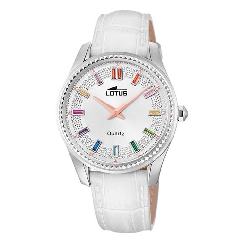 Montre Femme Lotus Cuir Blanc Montre-Bracelet Lotus Classic Ul18899/1