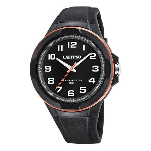 Calypso Montre Pour Hommes Et Jeunes Analogique K5781/6 Montre-Bracelet En Plastique Noir Uk5781/6