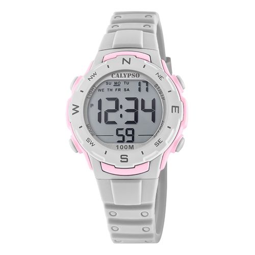 Calypso Montre Femme Sport Numérique K5801/1 Montre-Bracelet En Plastique Gris Uk5801/1