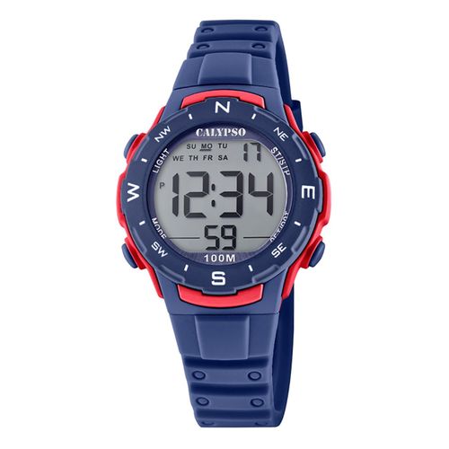 Calypso Montre Unisexe Numérique K5801/4 Montre-Bracelet En Plastique Bleu Foncé Uk5801/4