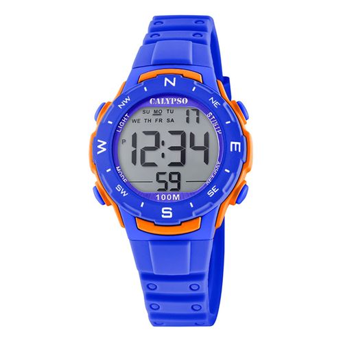 Calypso Montre Unisexe Digital Sport K5801/3 Montre-Bracelet En Plastique Bleu Uk5801/3