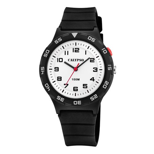 Calypso Montre Pour Jeunes Analogique Mode K5797/4 Montre-Bracelet En Plastique Noir Uk5797/4
