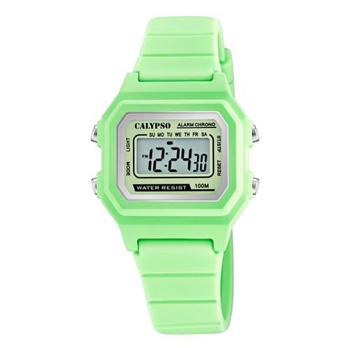 Calypso Montre Unisexe Digital Sport K5802/1 Montre En Plastique Vert Clair Uk5802/1