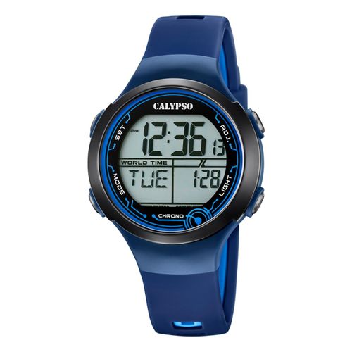 Calypso Montre Unisexe Numérique K5799/5 Montre-Bracelet En Plastique Bleu Foncé Uk5799/5