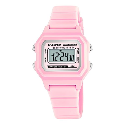 Calypso Montre Femme Sport Numérique K5802/3 Montre-Bracelet En Plastique Rose Uk5802/3